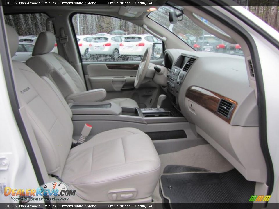 2010 Nissan Armada Platinum Blizzard White / Stone Photo #20