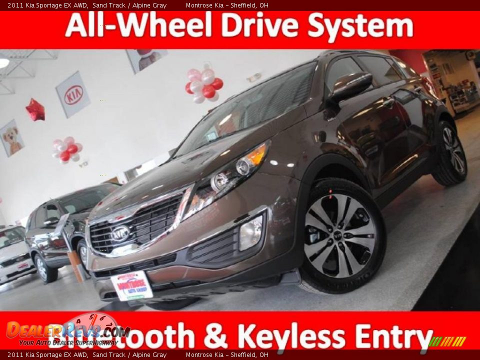 2011 Kia Sportage EX AWD Sand Track / Alpine Gray Photo #1