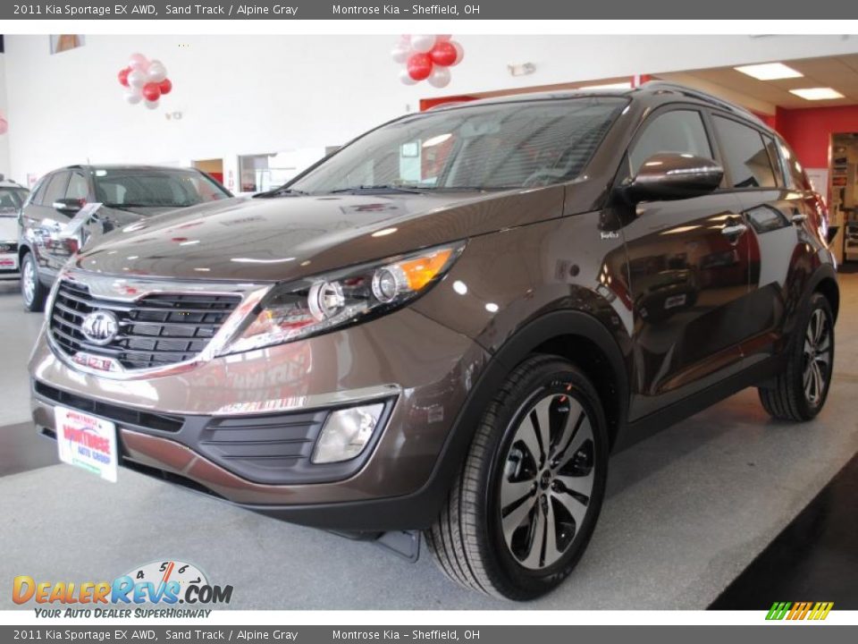 2011 Kia Sportage EX AWD Sand Track / Alpine Gray Photo #2