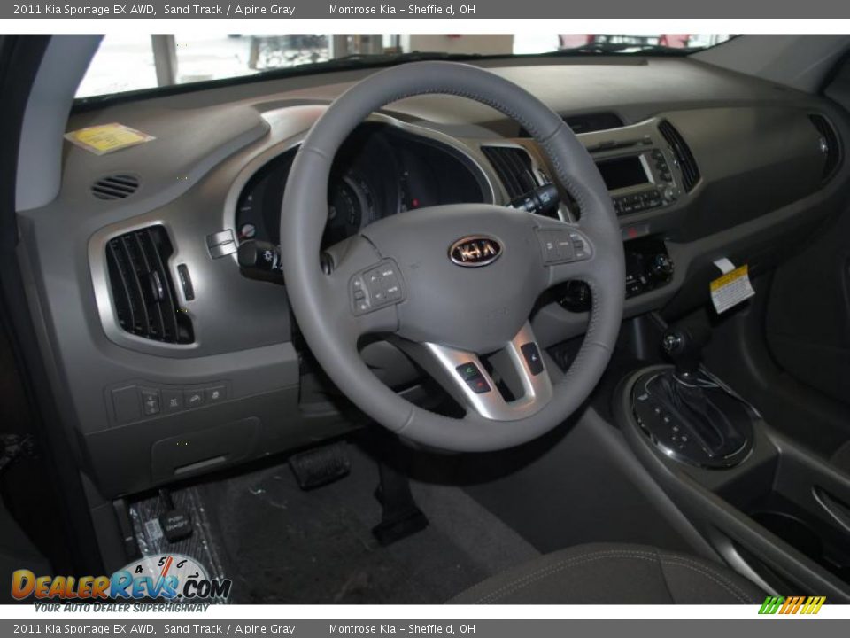 2011 Kia Sportage EX AWD Sand Track / Alpine Gray Photo #12