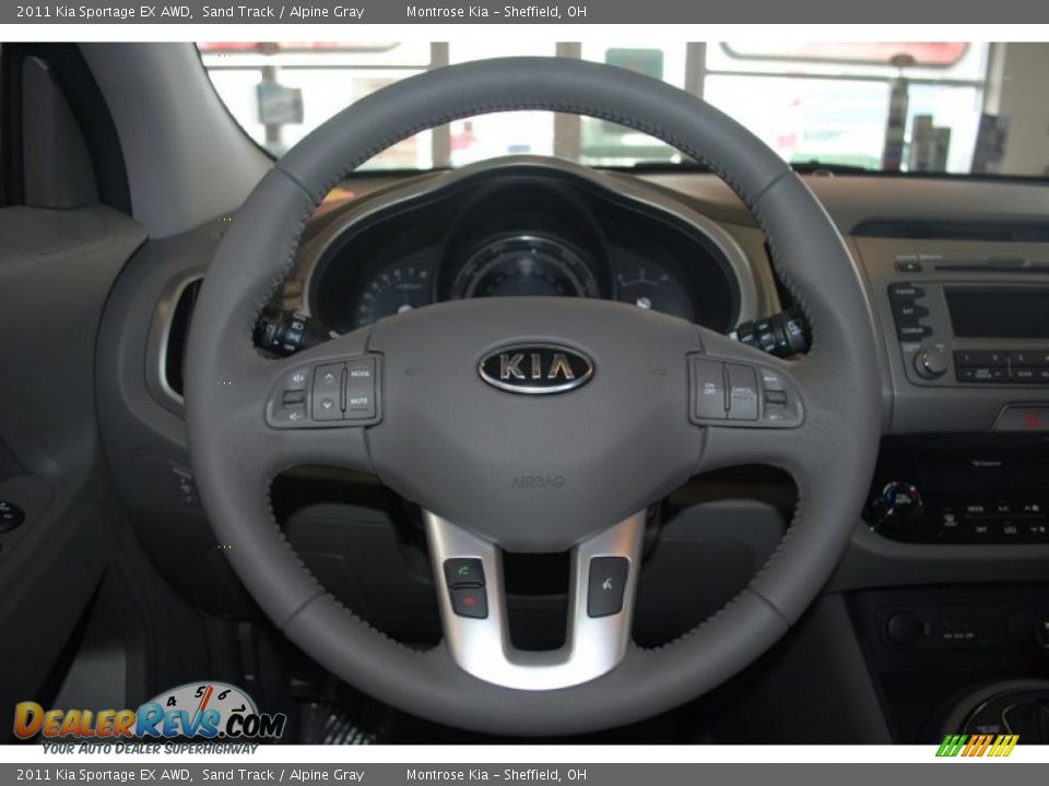 2011 Kia Sportage EX AWD Steering Wheel Photo #23