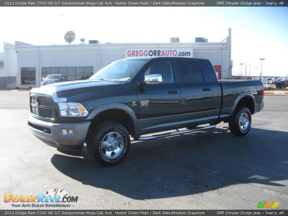 2011 Dodge Ram 2500 HD SLT Outdoorsman Mega Cab 4x4 Hunter Green Pearl / Dark Slate/Medium Graystone Photo #1