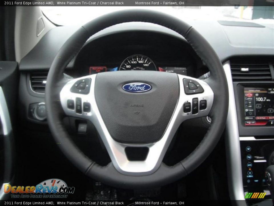 2011 Ford Edge Limited AWD Steering Wheel Photo #13