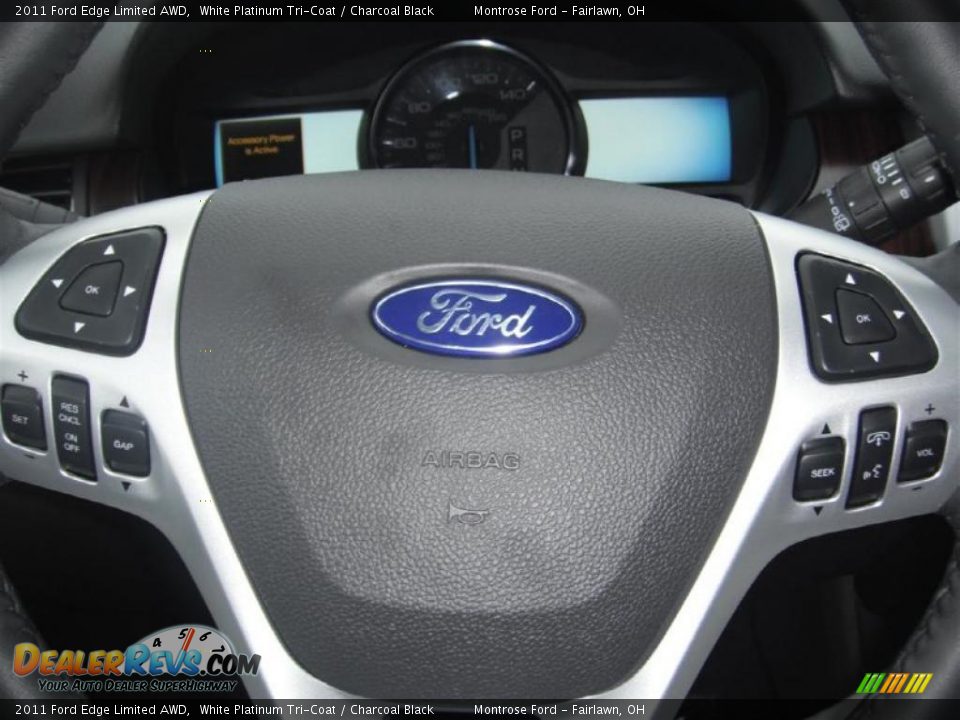 2011 Ford Edge Limited AWD White Platinum Tri-Coat / Charcoal Black Photo #14