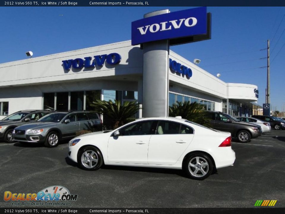 2012 Volvo S60 T5 Ice White / Soft Beige Photo #2