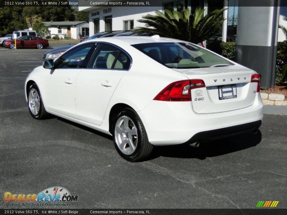 2012 Volvo S60 T5 Ice White / Soft Beige Photo #3