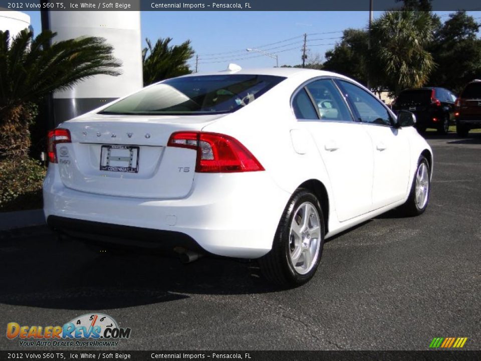 2012 Volvo S60 T5 Ice White / Soft Beige Photo #6