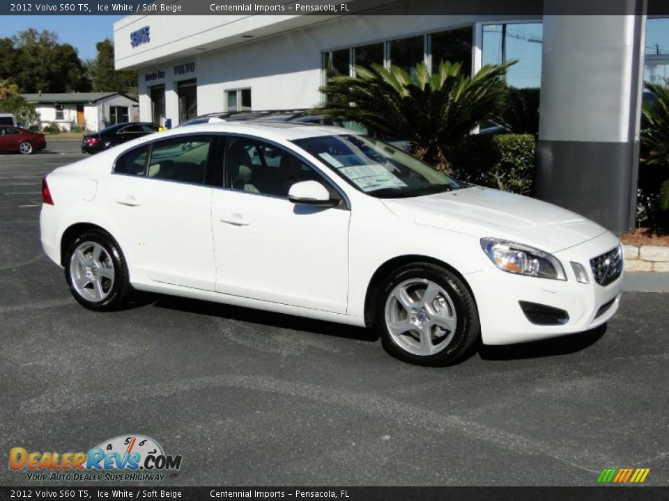 2012 Volvo S60 T5 Ice White / Soft Beige Photo #10