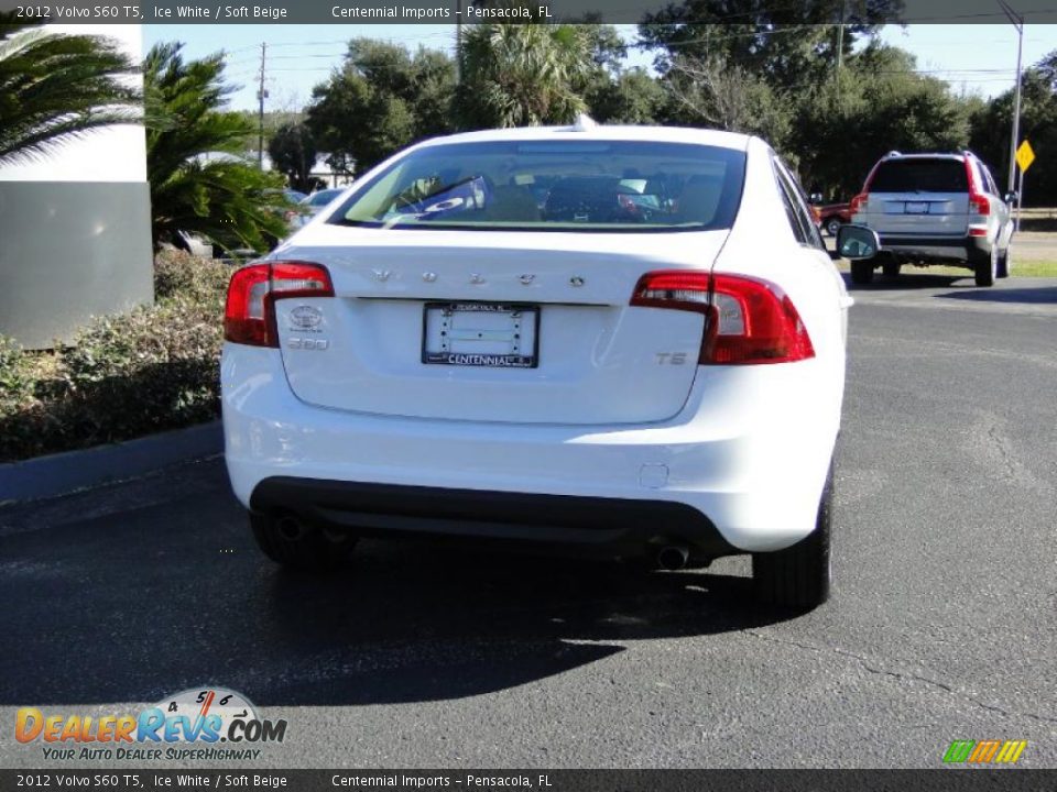 2012 Volvo S60 T5 Ice White / Soft Beige Photo #13