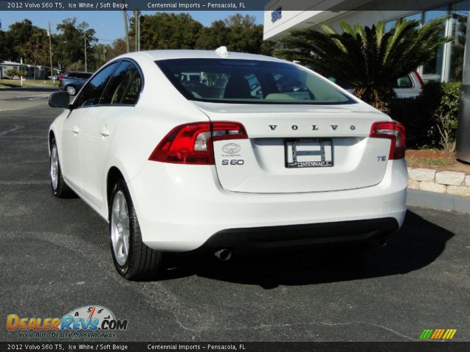 2012 Volvo S60 T5 Ice White / Soft Beige Photo #16