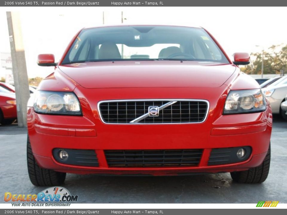 2006 Volvo S40 T5 Passion Red / Dark Beige/Quartz Photo #4