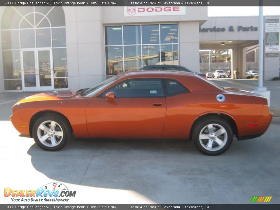 2011 Dodge Challenger SE Toxic Orange Pearl / Dark Slate Gray Photo #2