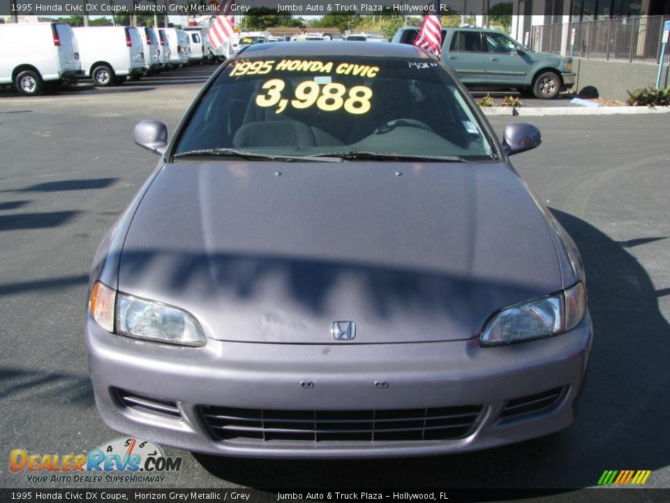 1995 Honda Civic DX Coupe Horizon Grey Metallic / Grey Photo #3