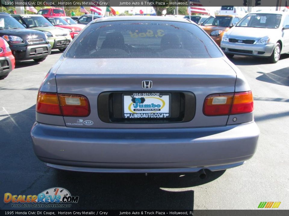 1995 Honda Civic DX Coupe Horizon Grey Metallic / Grey Photo #8