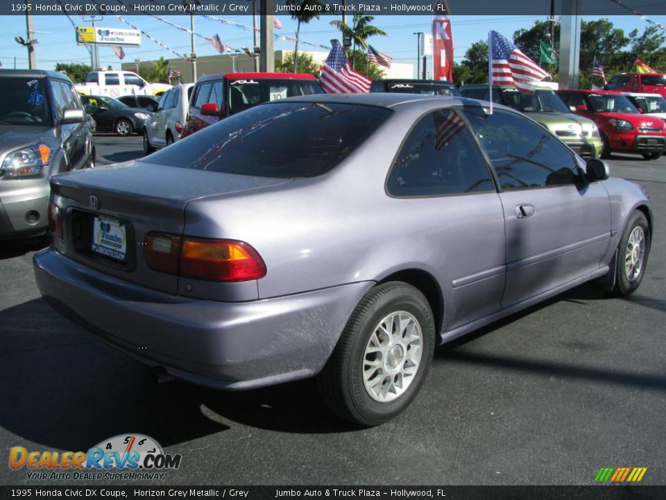 1995 Honda Civic DX Coupe Horizon Grey Metallic / Grey Photo #10