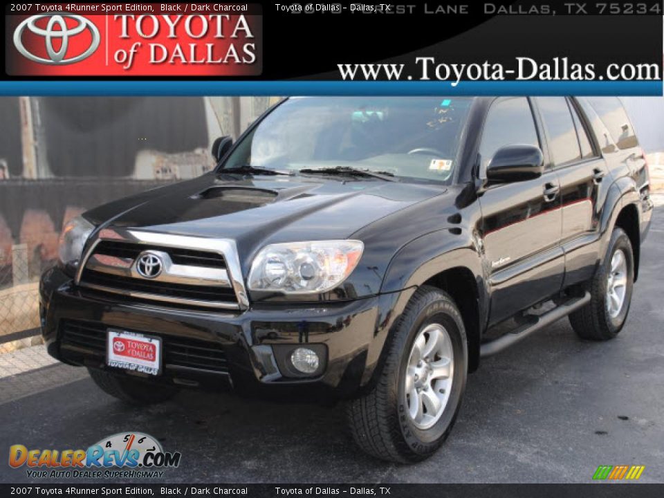 2007 Toyota 4Runner Sport Edition Black / Dark Charcoal Photo #1