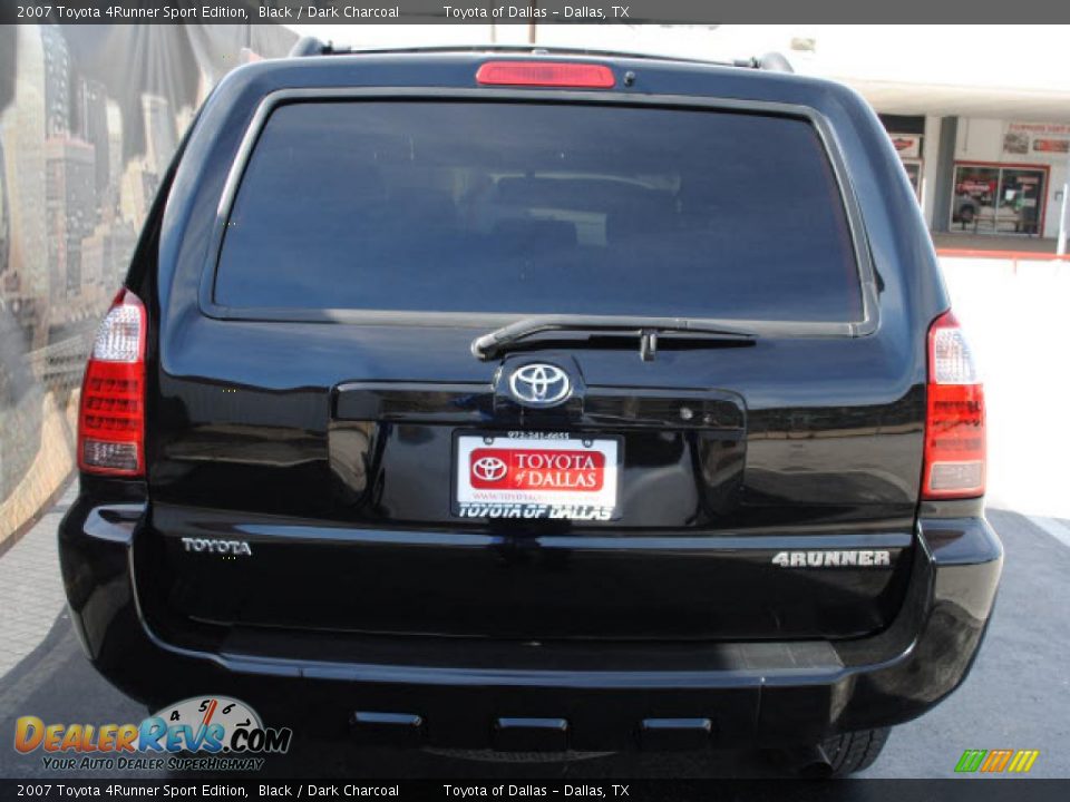 2007 Toyota 4Runner Sport Edition Black / Dark Charcoal Photo #6