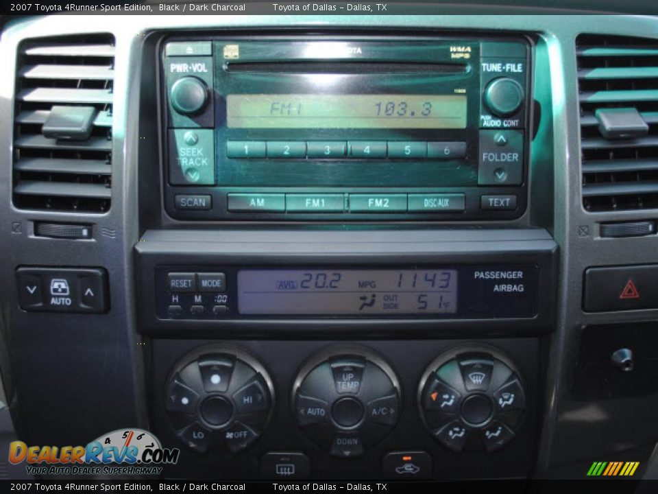 2007 Toyota 4Runner Sport Edition Black / Dark Charcoal Photo #13