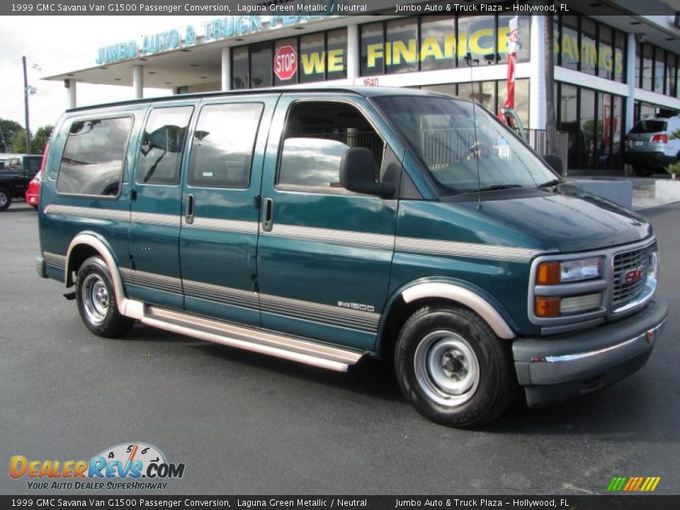 1999 GMC Savana Van G1500 Passenger Conversion Laguna Green Metallic / Neutral Photo #1