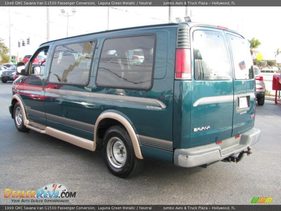 1999 GMC Savana Van G1500 Passenger Conversion Laguna Green Metallic / Neutral Photo #12