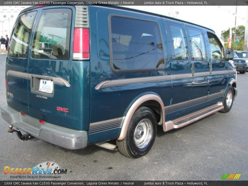1999 GMC Savana Van G1500 Passenger Conversion Laguna Green Metallic / Neutral Photo #17