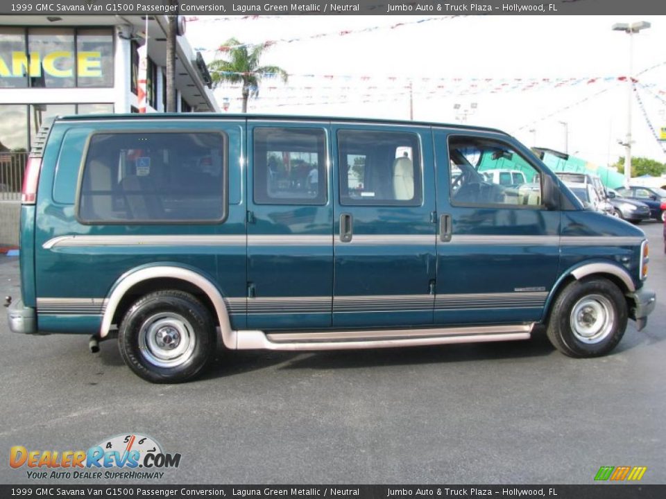 1999 GMC Savana Van G1500 Passenger Conversion Laguna Green Metallic / Neutral Photo #18