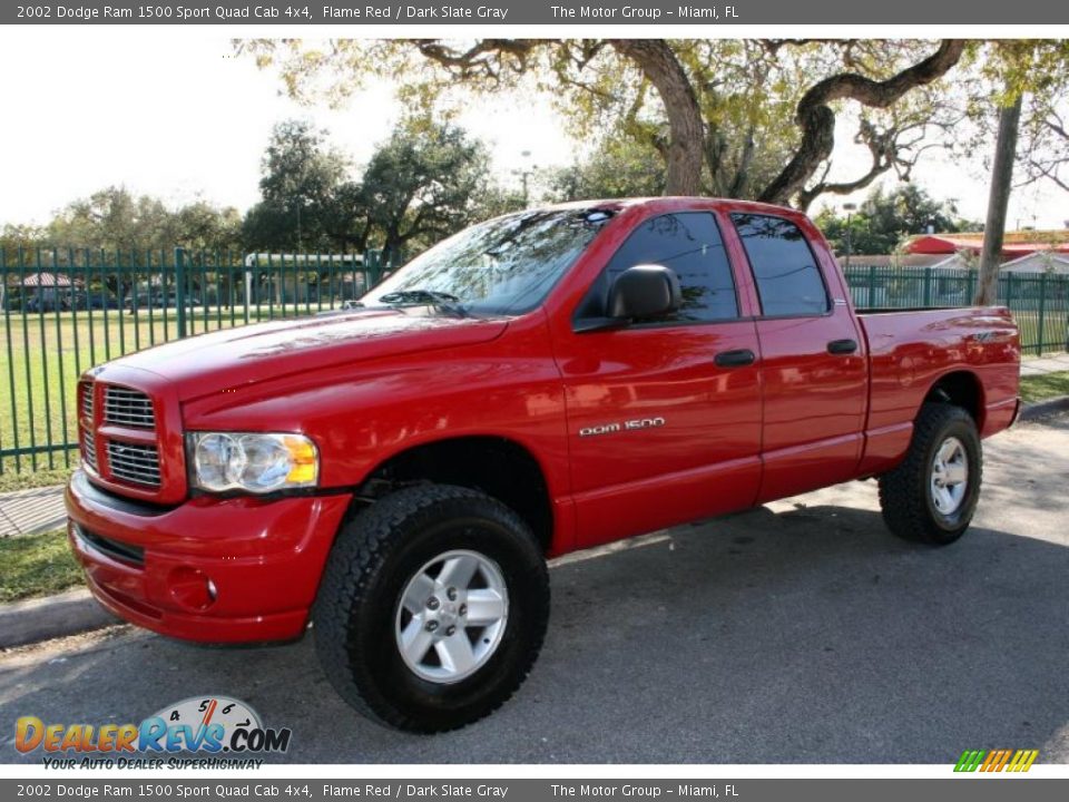 2002 Dodge Ram 1500 Sport Quad Cab 4x4 Flame Red / Dark Slate Gray Photo #1
