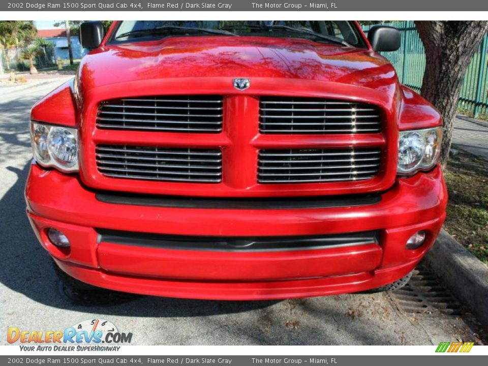 2002 Dodge Ram 1500 Sport Quad Cab 4x4 Flame Red / Dark Slate Gray Photo #13