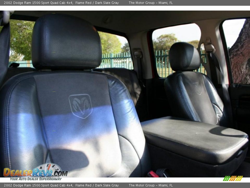 2002 Dodge Ram 1500 Sport Quad Cab 4x4 Flame Red / Dark Slate Gray Photo #33