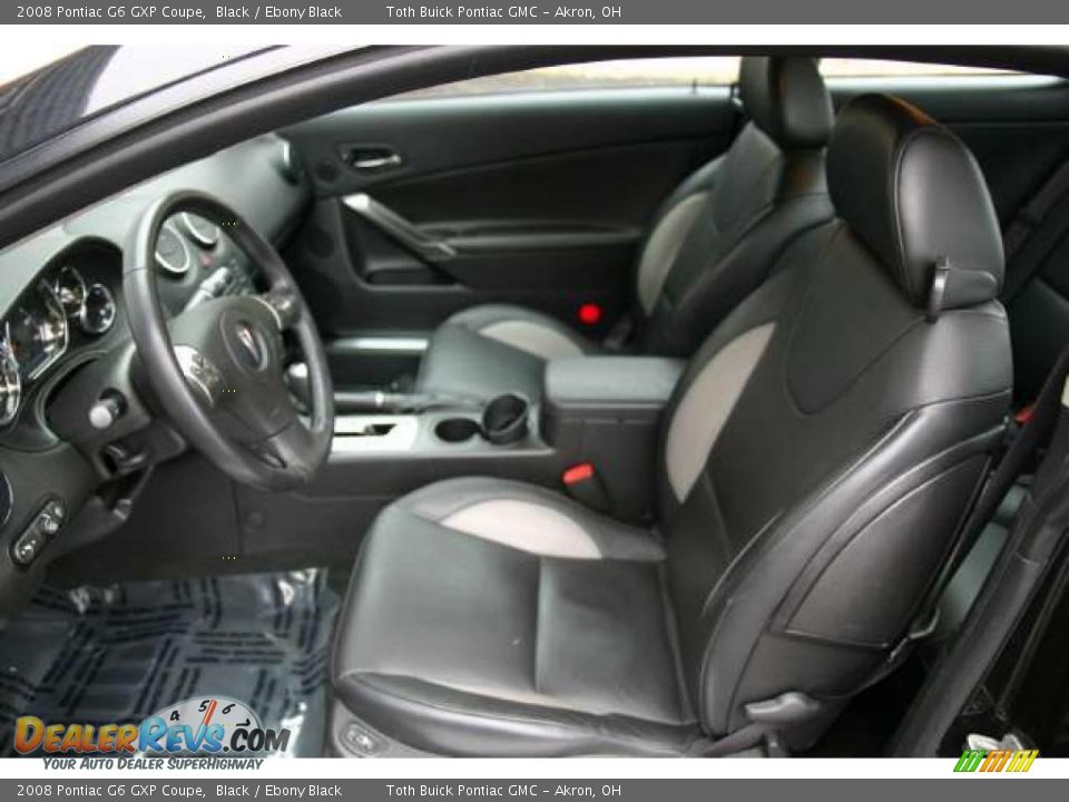 Ebony Black Interior - 2008 Pontiac G6 GXP Coupe Photo #7