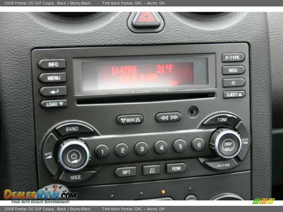 Controls of 2008 Pontiac G6 GXP Coupe Photo #13