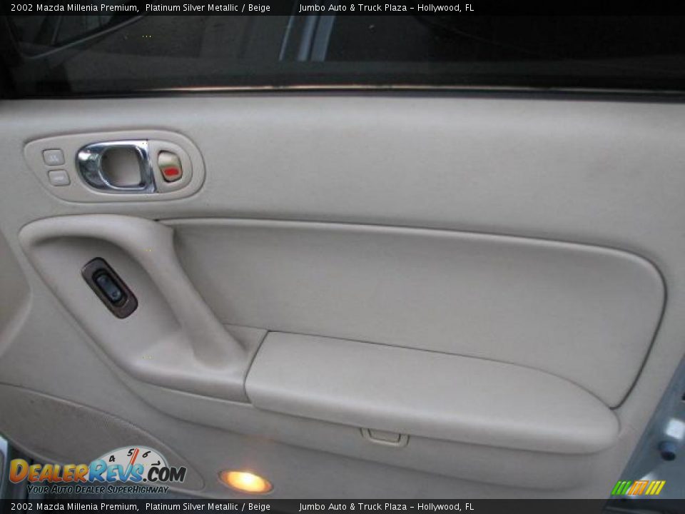 2002 Mazda Millenia Premium Platinum Silver Metallic / Beige Photo #15