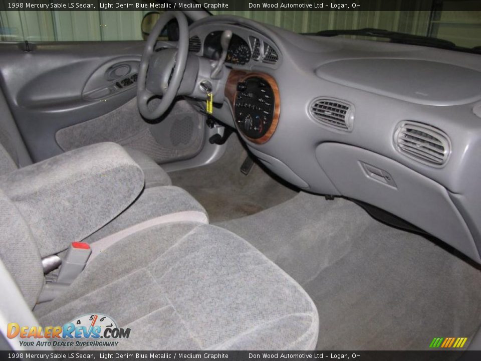 1998 Mercury Sable LS Sedan Light Denim Blue Metallic / Medium Graphite Photo #13