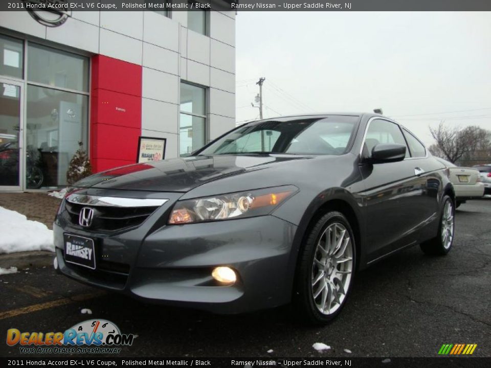 2011 Honda Accord EX-L V6 Coupe Polished Metal Metallic / Black Photo #1