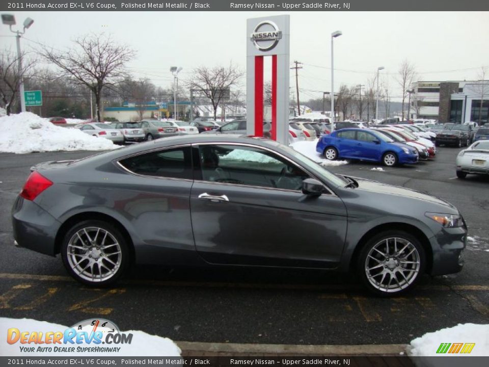 2011 Honda Accord EX-L V6 Coupe Polished Metal Metallic / Black Photo #7