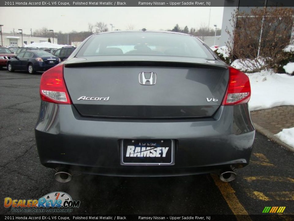 2011 Honda Accord EX-L V6 Coupe Polished Metal Metallic / Black Photo #9