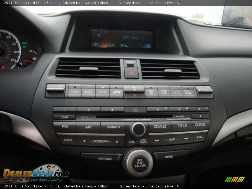 2011 Honda Accord EX-L V6 Coupe Polished Metal Metallic / Black Photo #21
