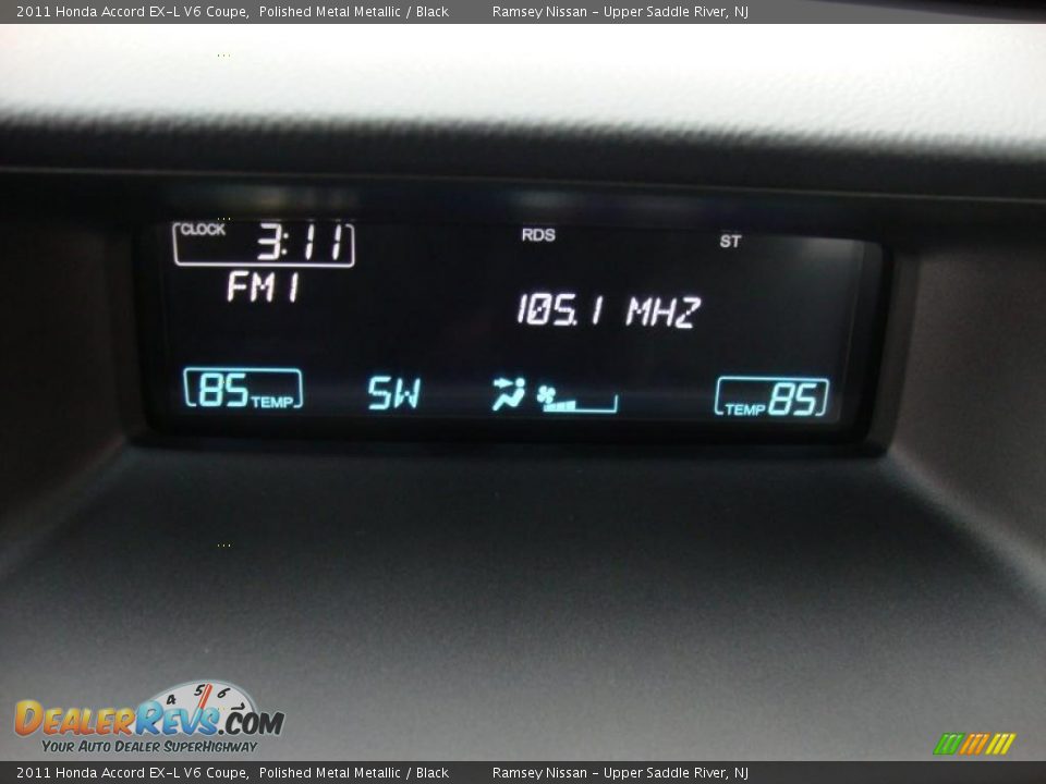 2011 Honda Accord EX-L V6 Coupe Polished Metal Metallic / Black Photo #22