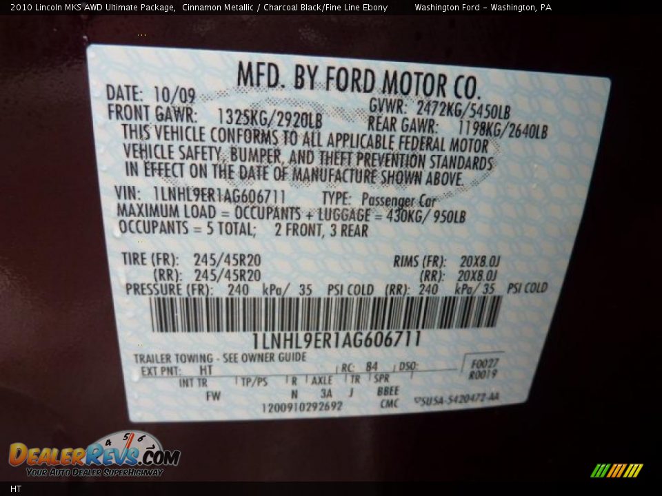 Lincoln Color Code HT Cinnamon Metallic