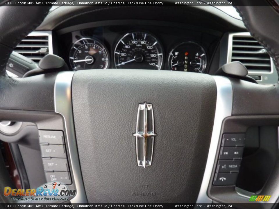 2010 Lincoln MKS AWD Ultimate Package Steering Wheel Photo #19