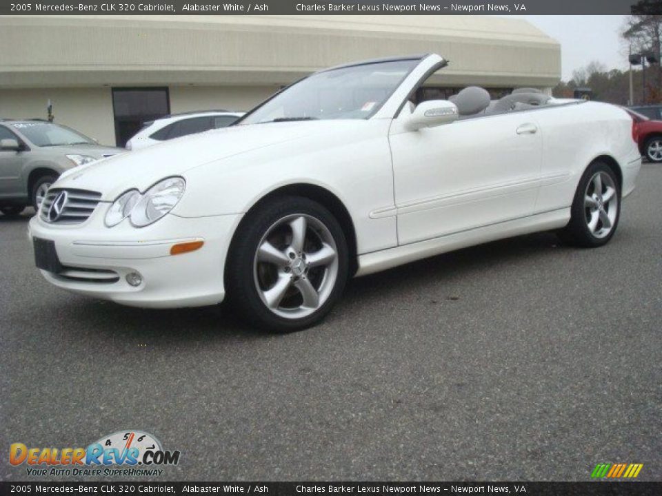 2005 Mercedes-Benz CLK 320 Cabriolet Alabaster White / Ash Photo #2