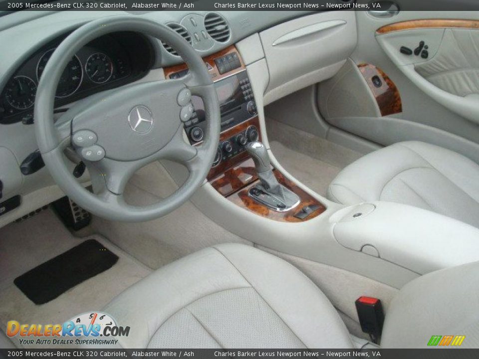 2005 Mercedes-Benz CLK 320 Cabriolet Alabaster White / Ash Photo #14