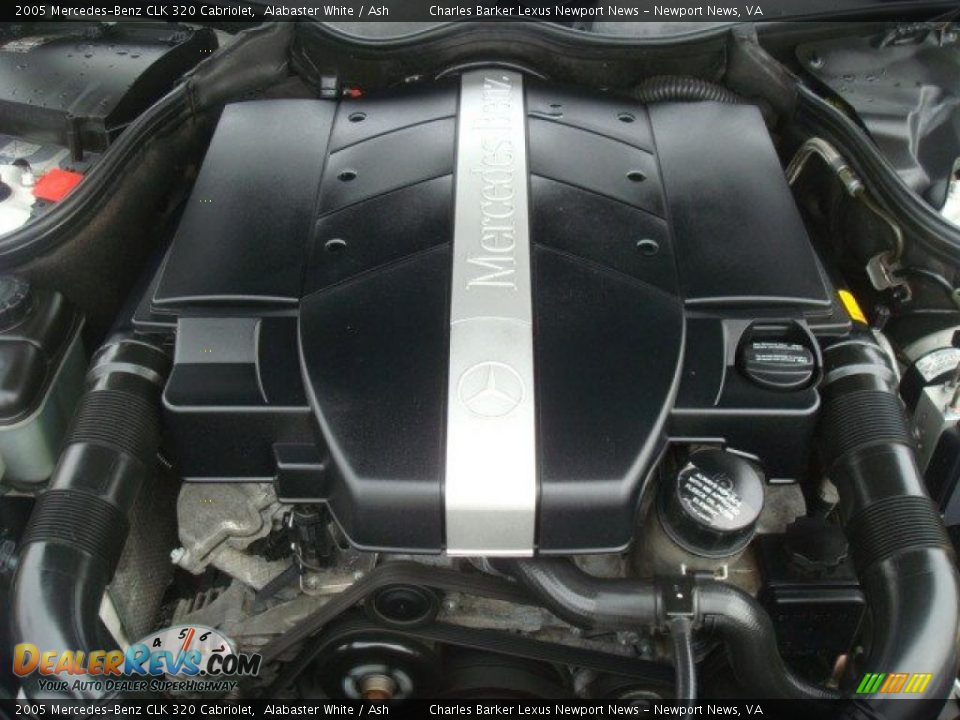 2005 Mercedes-Benz CLK 320 Cabriolet Alabaster White / Ash Photo #24