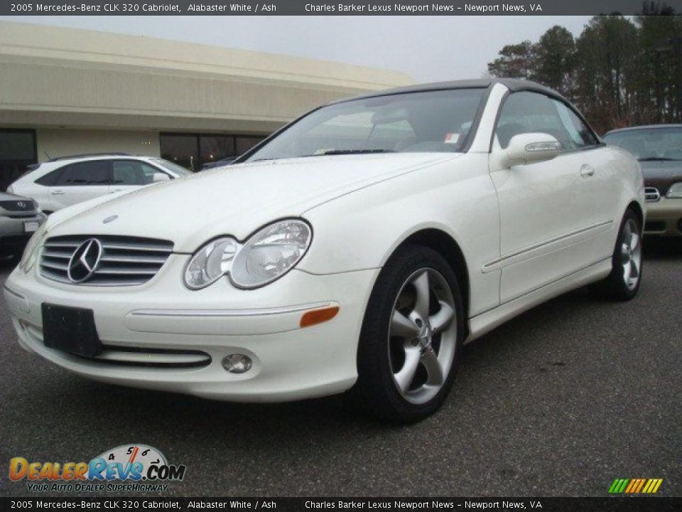 2005 Mercedes-Benz CLK 320 Cabriolet Alabaster White / Ash Photo #25