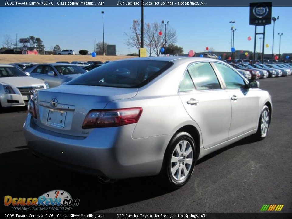 2008 Toyota Camry XLE V6 Classic Silver Metallic / Ash Photo #5