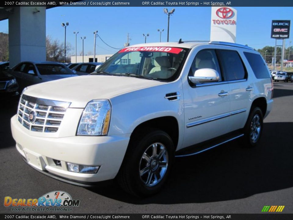 2007 Cadillac Escalade AWD White Diamond / Cocoa/Light Cashmere Photo #1