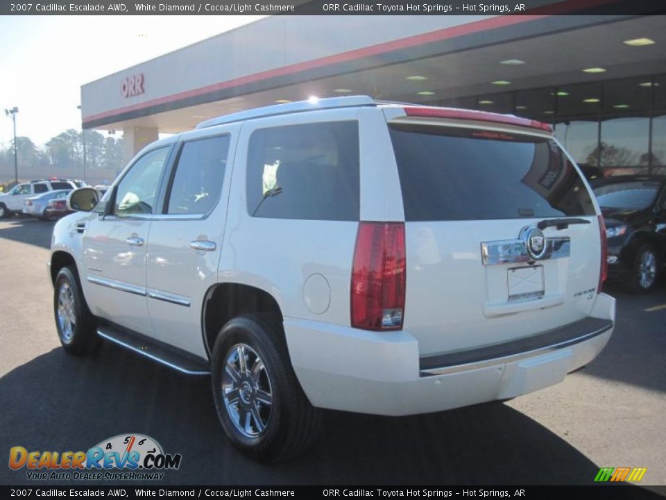 2007 Cadillac Escalade AWD White Diamond / Cocoa/Light Cashmere Photo #3
