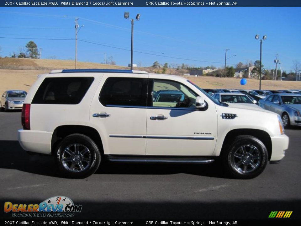 2007 Cadillac Escalade AWD White Diamond / Cocoa/Light Cashmere Photo #6