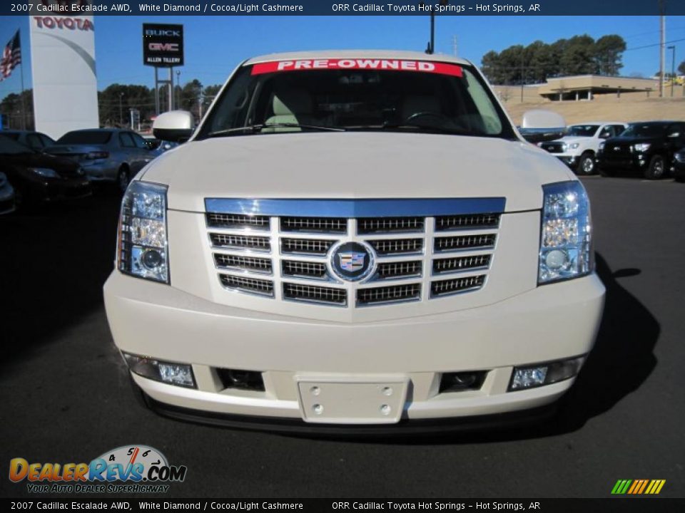 2007 Cadillac Escalade AWD White Diamond / Cocoa/Light Cashmere Photo #8