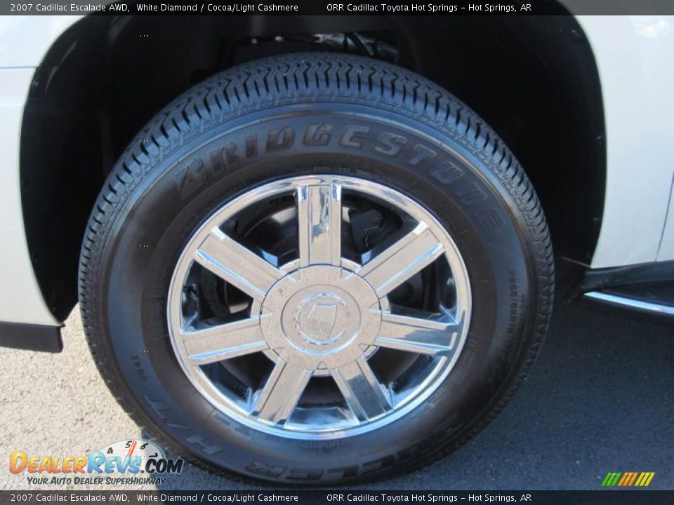 2007 Cadillac Escalade AWD White Diamond / Cocoa/Light Cashmere Photo #9